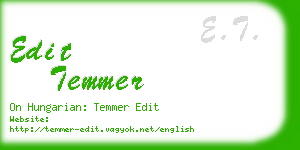 edit temmer business card